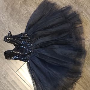 Black toddler sequin tutu dress